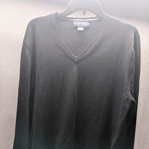 Brooks Brothers Merino Wool Light Sweater V Neck Mens L